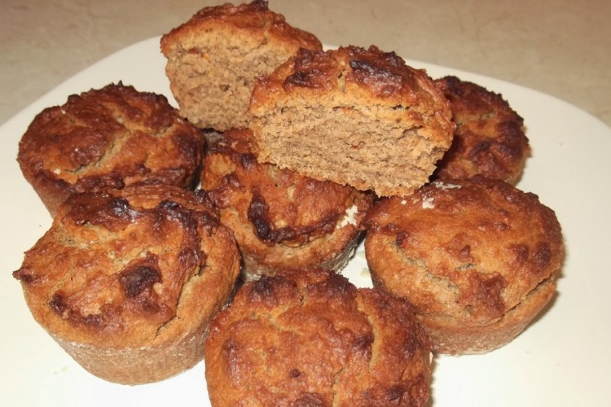 Muffins με ταχίνι και μέλι (νηστίσιμα)