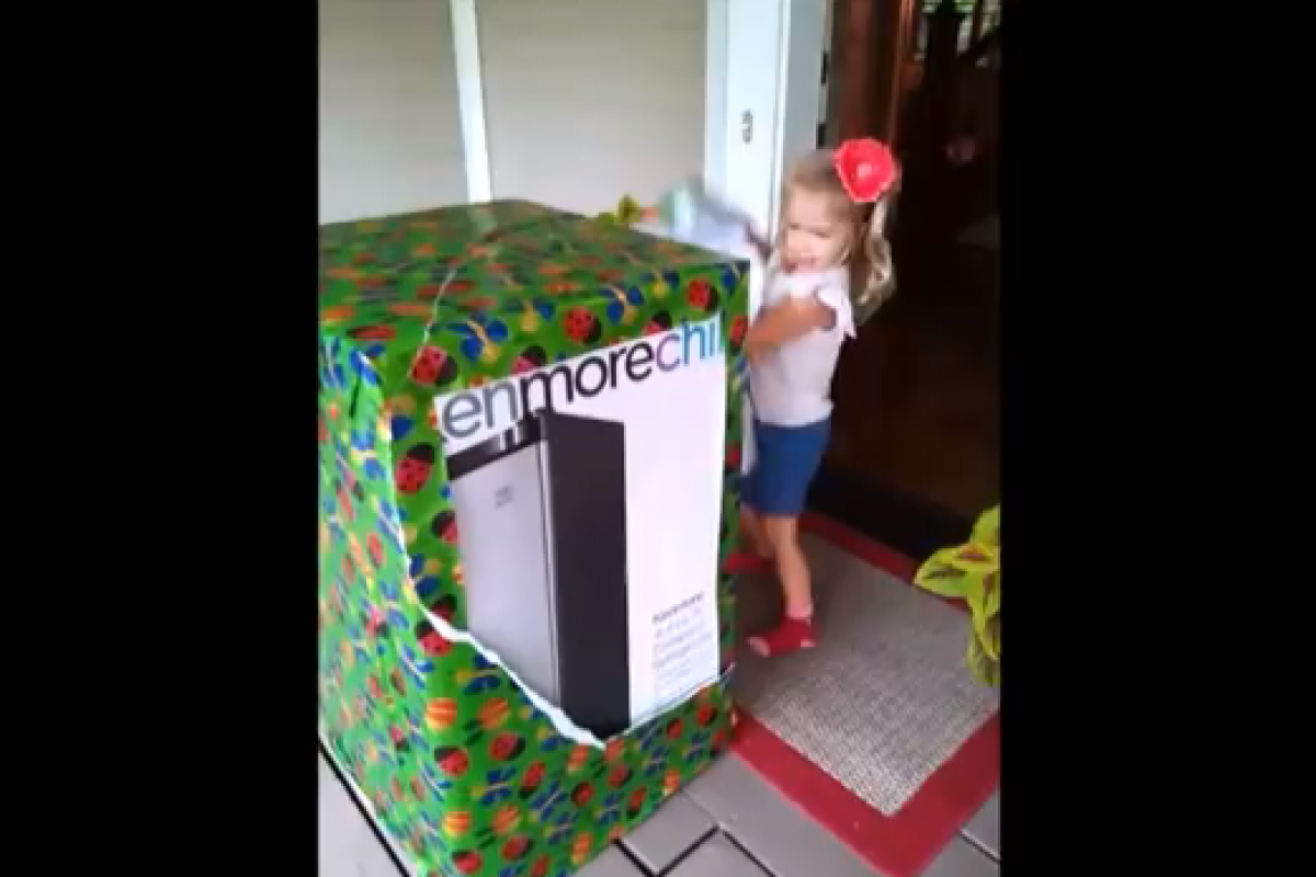 Βιντεο: 3χρονη κουκλίτσα παίρνει το καλύτερο δώρο του κόσμου!