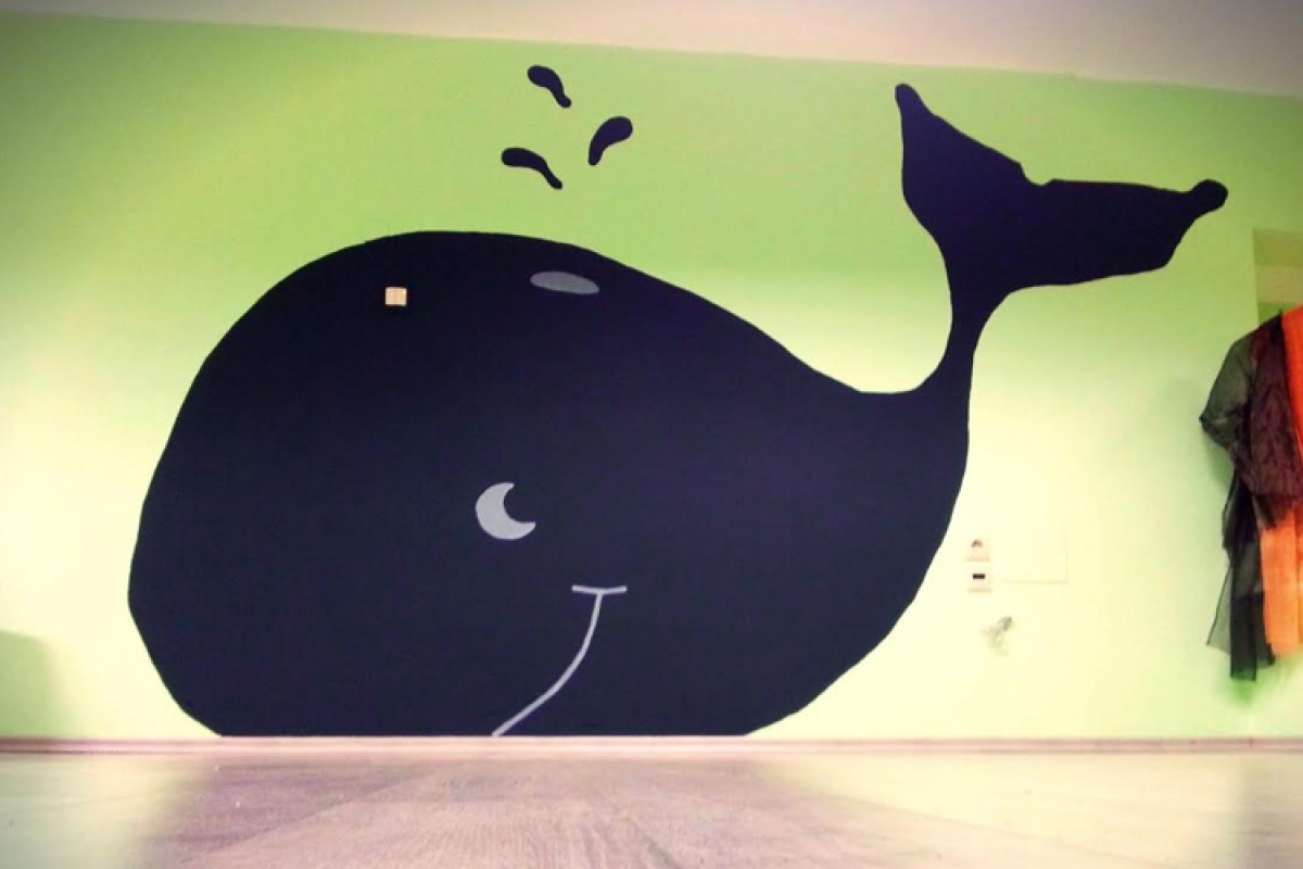 Ένα δωμάτιο με μαυροπίνακα-φάλαινα!