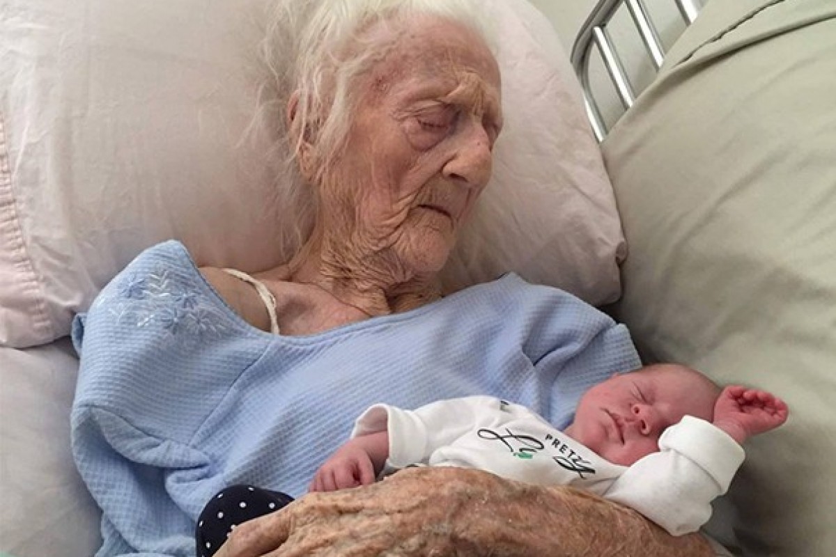 Γιαγιά 101 ετών γνώρισε το δισέγγονό της λίγες μέρες πριν πεθάνει