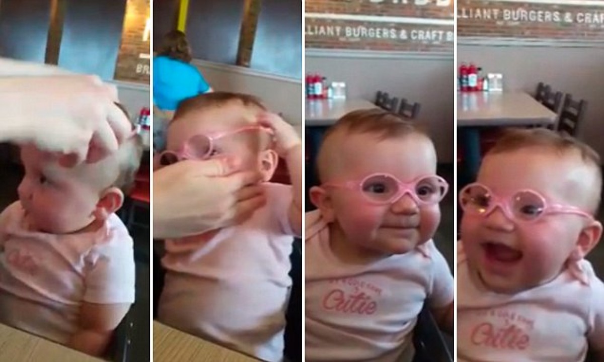 Η πιο γλυκιά μπέμπα φοράει γυαλιά για πρώτη φορά. Δείτε την αντίδρασή της!