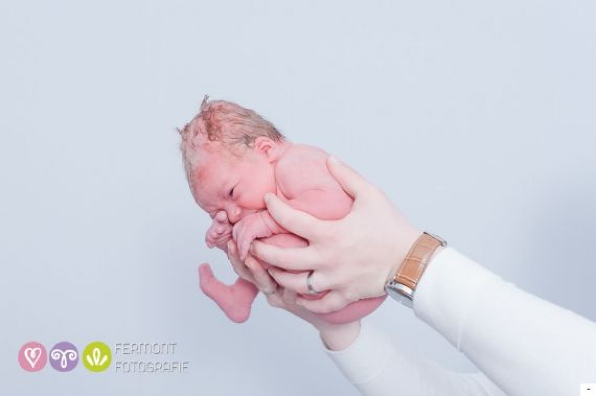Νεογέννητα μωράκια φωτογραφίζονται στη στάση που παίρνουν μέσα στην κοιλιά