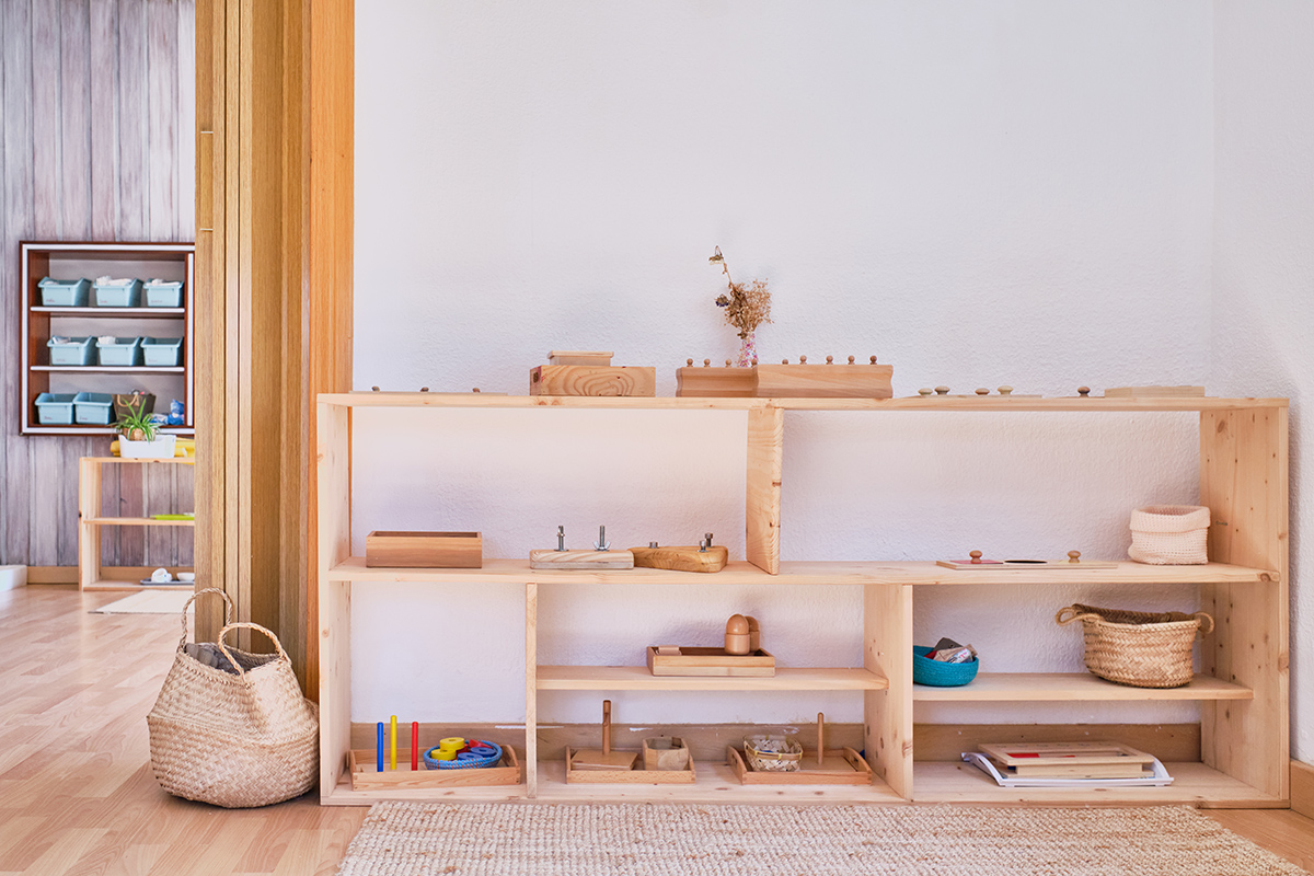 Montessori material, Kindergarten Preschool Classroom Interior